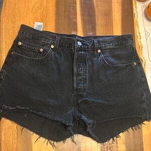 Black Levi Denim Women Shorts